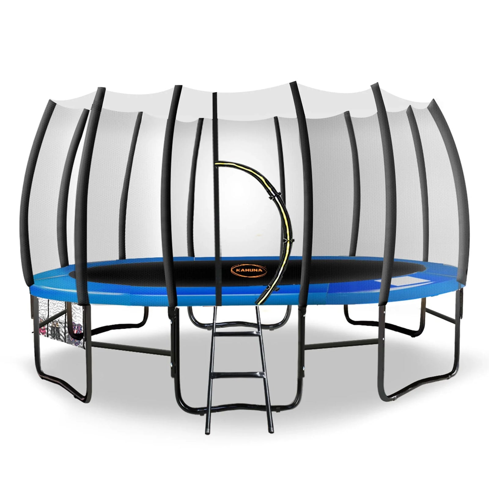 Twister 12ft Springless Trampoline Outdoor Mat Pad Net Ladder with Basketball Set