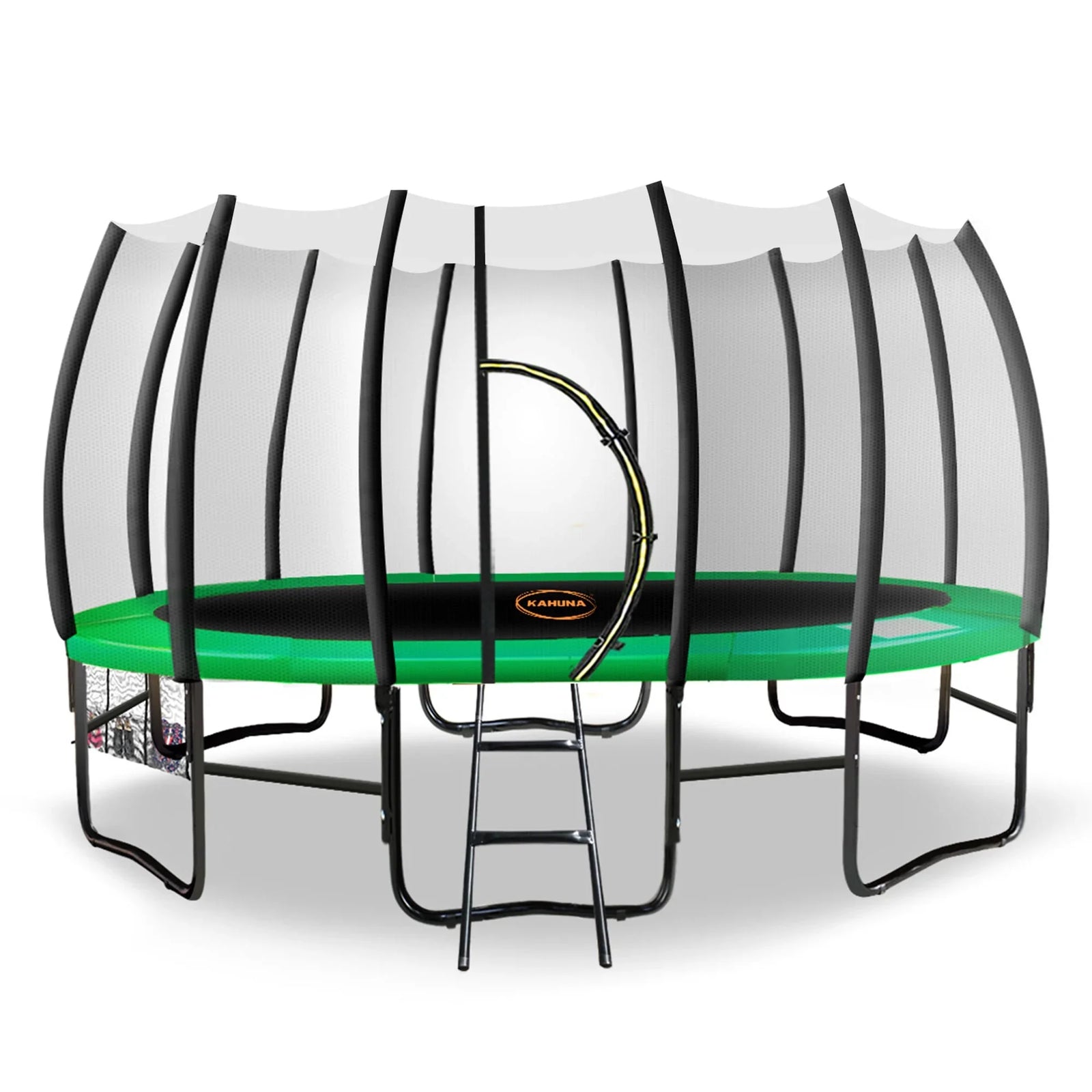 Twister 12ft Springless Trampoline Outdoor Mat Pad Net Ladder with Basketball Set