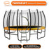 Twister 12ft Springless Trampoline Outdoor Mat Pad Net Ladder with Basketball Set