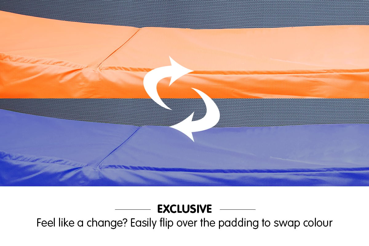 10ft Trampoline Reversible Replacement Pad Round - Orange/Blue