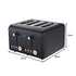 Pronti 4 Slice Toaster Rose Trim Collection - Black