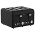 Silver Noir Collection 4 Slice Toaster with Dual Controls