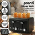 Silver Noir Collection 4 Slice Toaster with Dual Controls