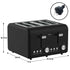 Silver Noir Collection 4 Slice Toaster with Dual Controls