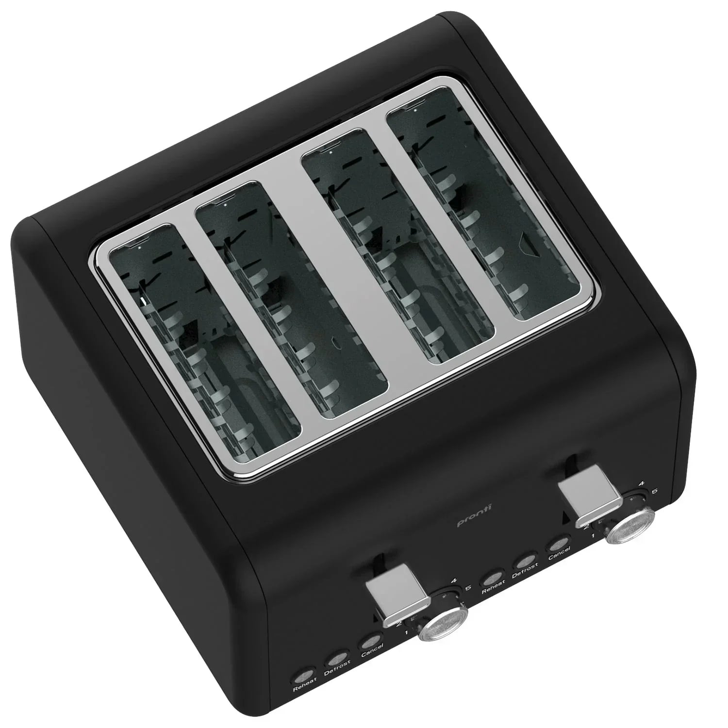 Silver Noir Collection 4 Slice Toaster with Dual Controls