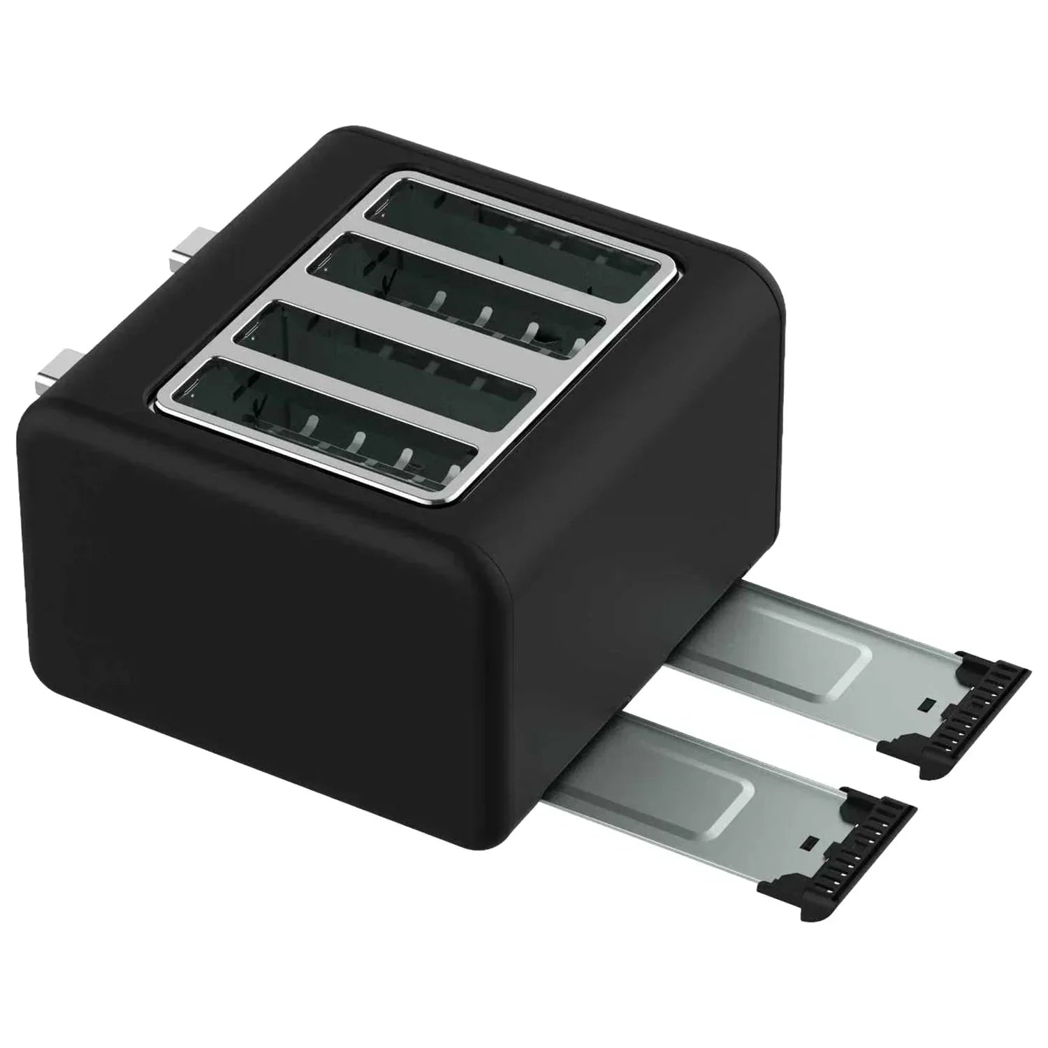 Silver Noir Collection 4 Slice Toaster with Dual Controls