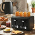 Silver Noir Collection 4 Slice Toaster with Dual Controls