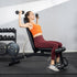 Powertrain Multi Workout Bench with Transport Wheels and Adjustable Backrest