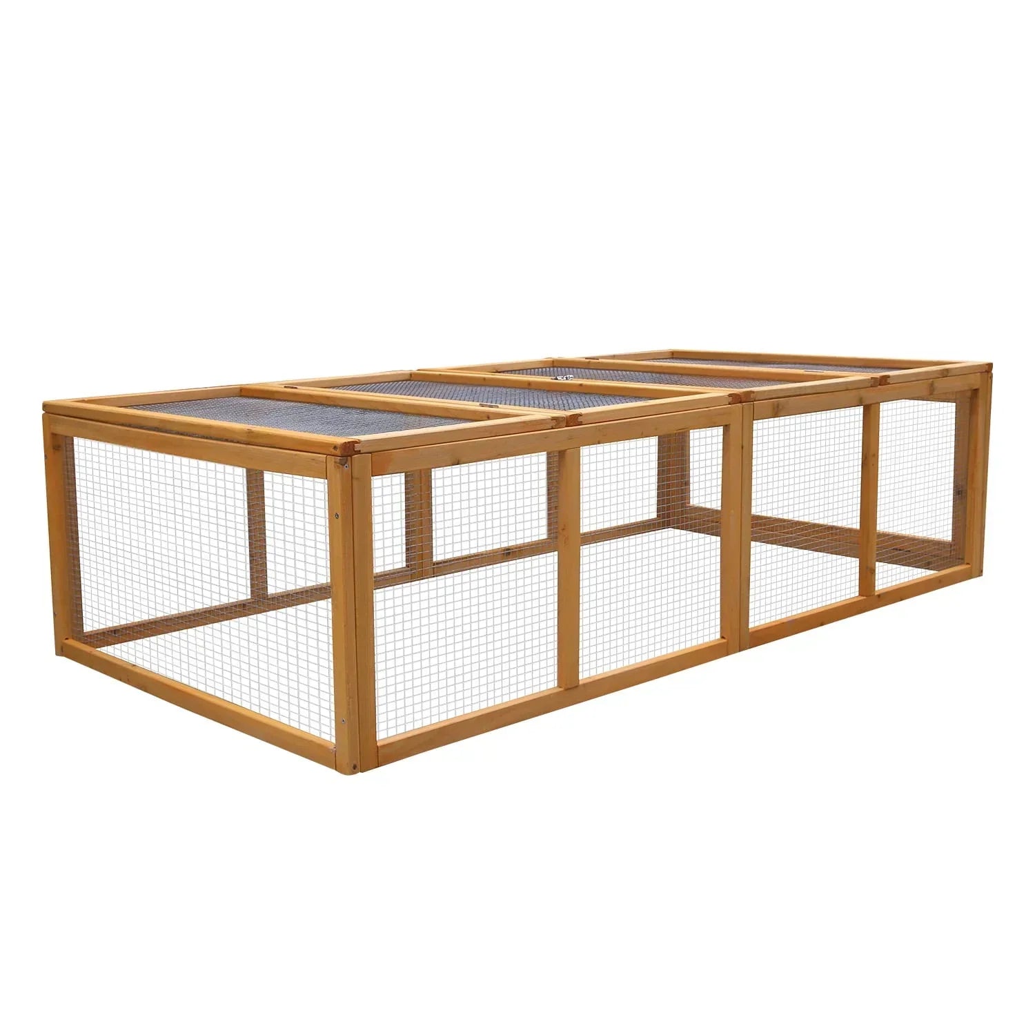 Rectangular Wooden Chicken Coop & Rabbit Hutch