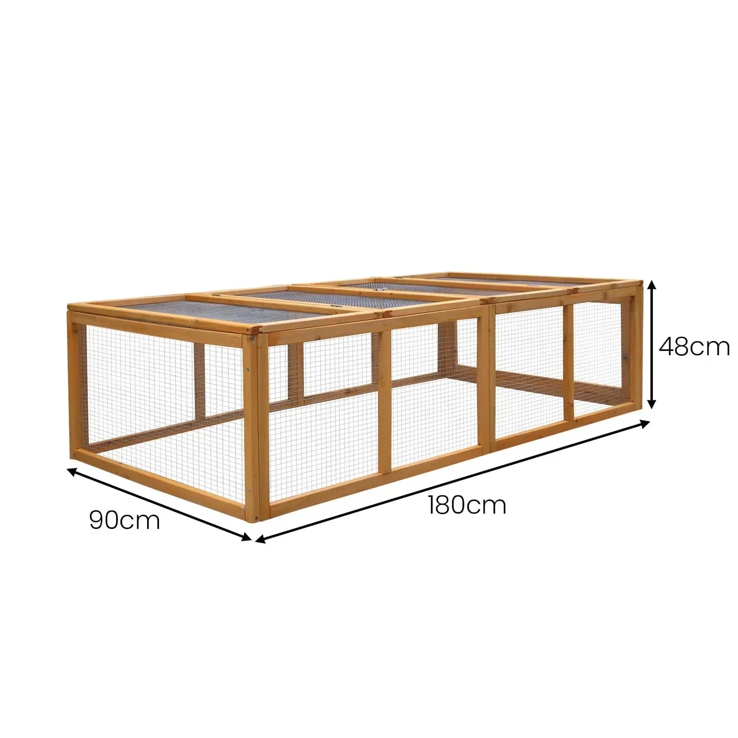 Rectangular Wooden Chicken Coop & Rabbit Hutch