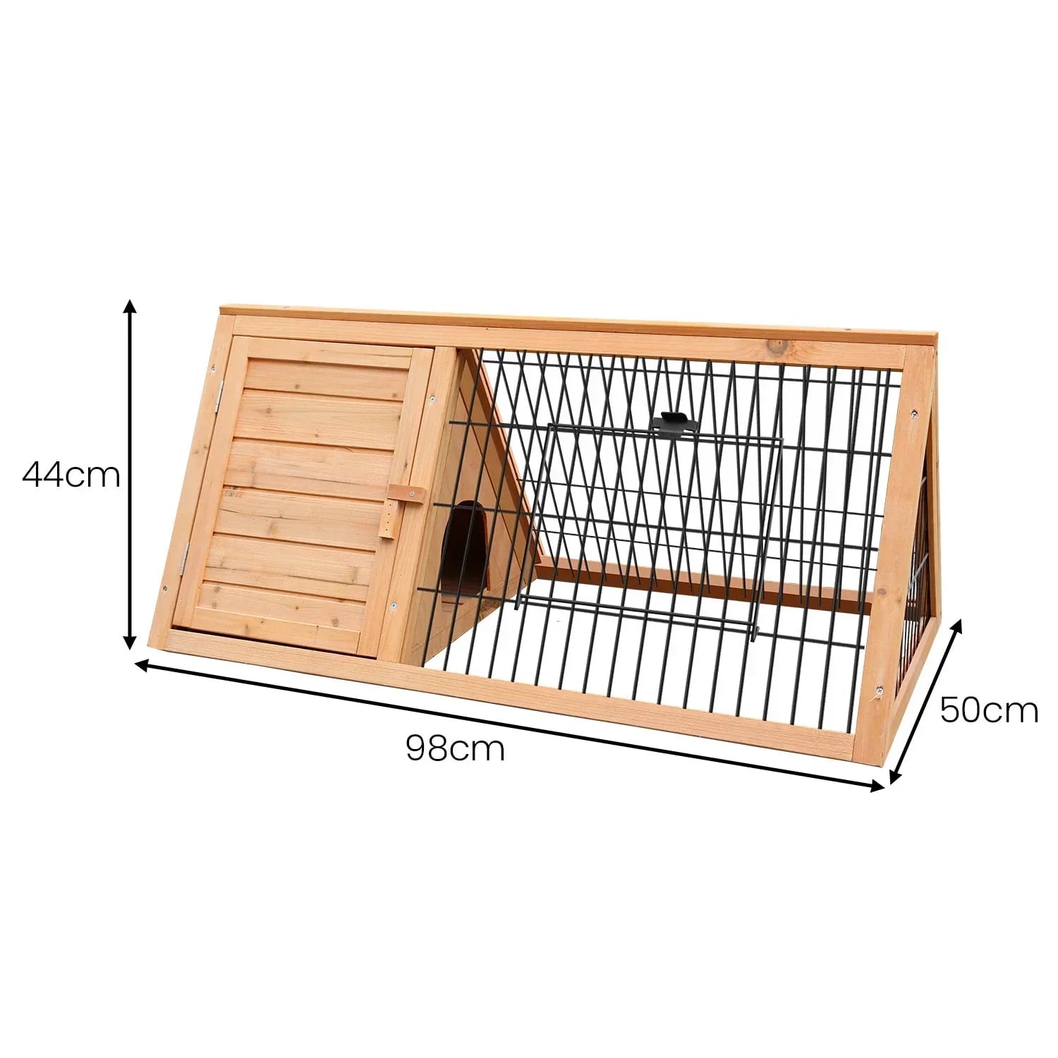 Triangle Wooden Rabbit Hutch