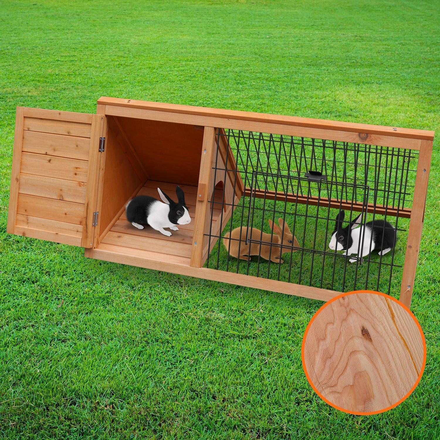 Triangle Wooden Rabbit Hutch