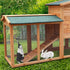 Large Wooden Chicken Coop & Rabbit Hutch With Ramp