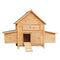 Wooden Chicken Coop & Rabbit Hutch With Ramp Nesting Boxes
