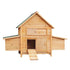 Wooden Chicken Coop & Rabbit Hutch With Ramp Nesting Boxes