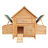 Wooden Chicken Coop & Rabbit Hutch With Ramp Nesting Boxes