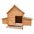 Wooden Chicken Coop & Rabbit Hutch With Ramp Nesting Boxes