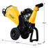70p 3600 Rpm Yellow Black Wood Chipper Shredder Mulcher Grinder Recoil & Electrical Starting System 100mm Capacity Ohv 4-stroke Engine 212cc Unleaded Petrol