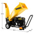 D70 7HP Wood Chipper Electric Start Shredder Mulcher Grinder Petrol in Yellow