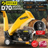 D70 7HP Wood Chipper Electric Start Shredder Mulcher Grinder Petrol in Yellow