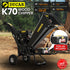 K70 7HP Wood Chipper Shredder Mulcher Grinder Petrol in Black