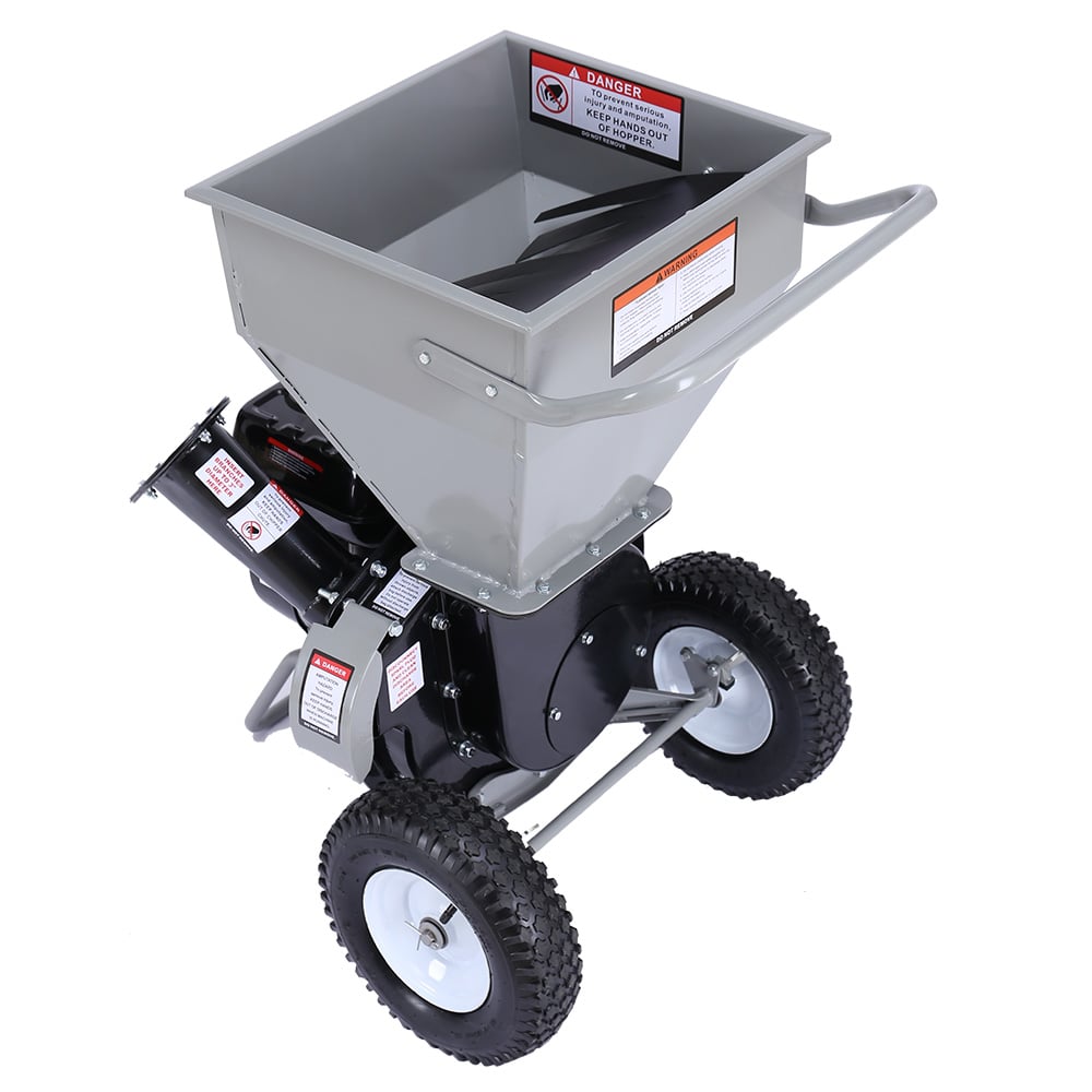 Wood Chipper Shredder Mulcher Garden 8hp Petrol Motor Upright Grinder - Silver