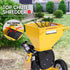Wood Chipper Shredder Mulcher Garden 8hp Petrol Motor Upright Grinder - Yellow