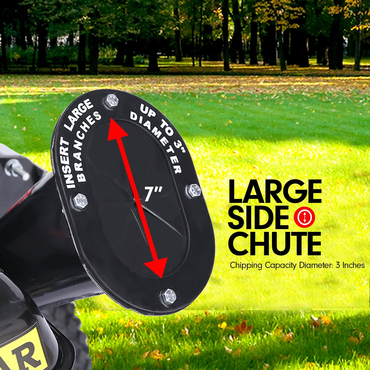 Wood Chipper Shredder Mulcher Garden 8hp Petrol Motor Upright Grinder - Yellow