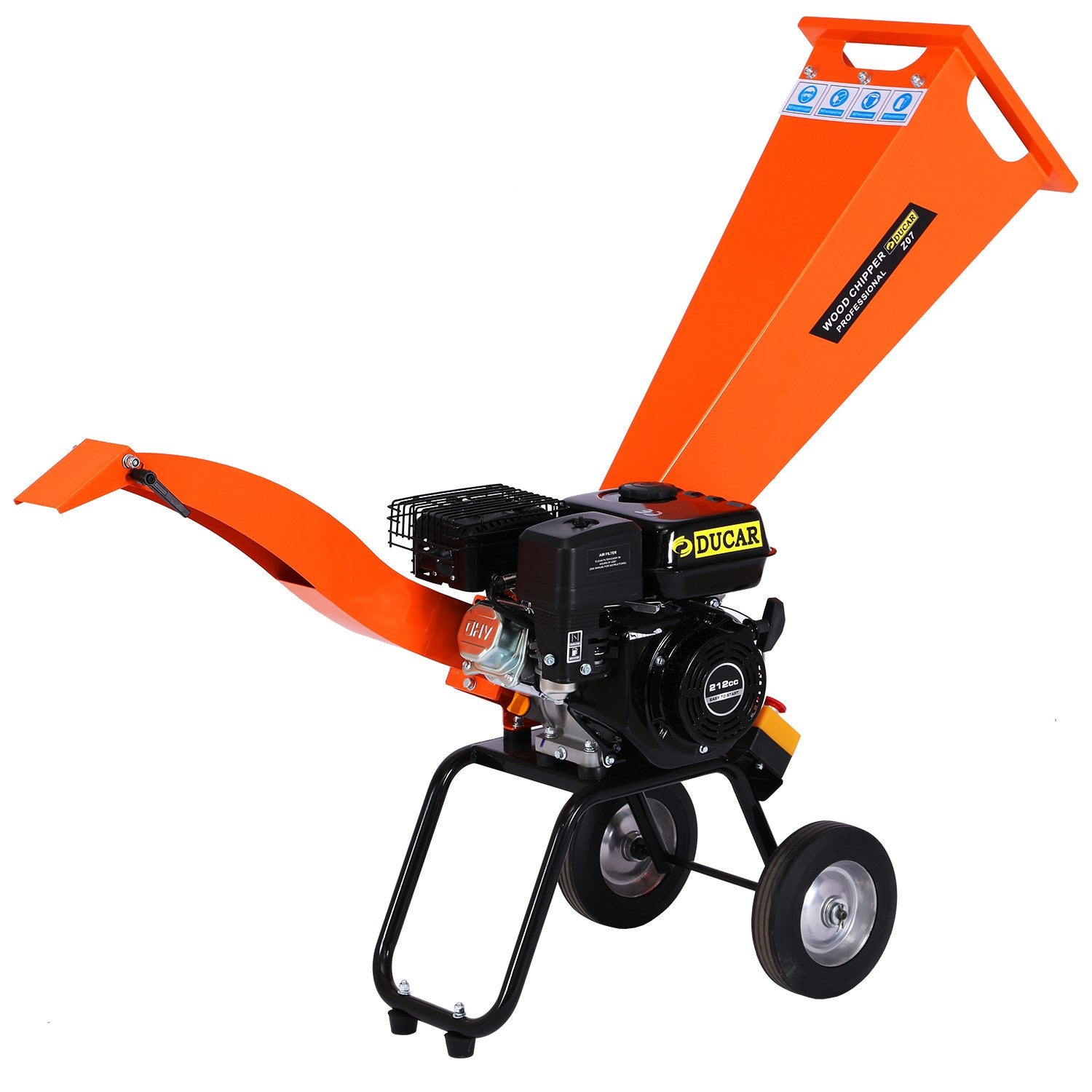 7hp Wood Chipper Shredder Mulcher Grinder Petrol Orange