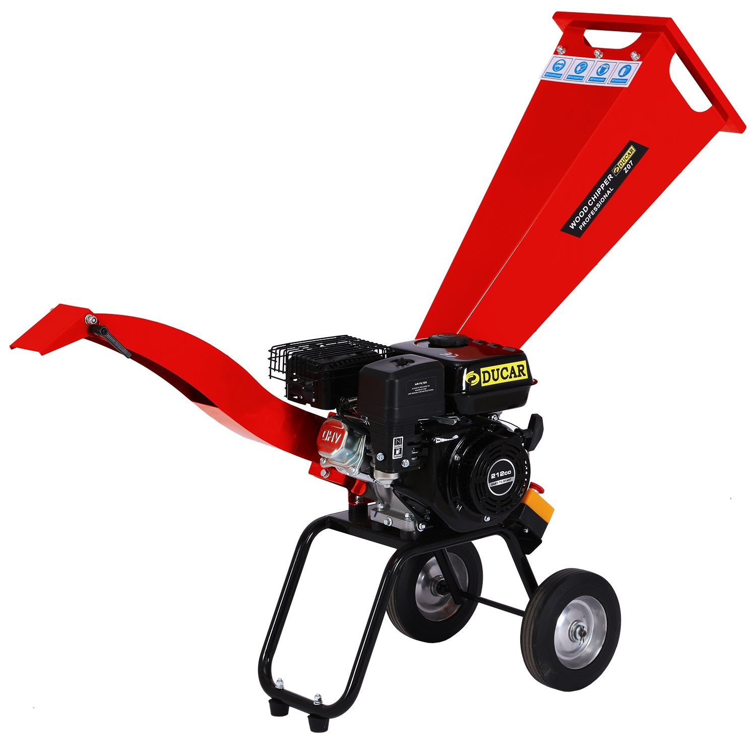 7hp Wood Chipper Shredder Mulcher Grinder Petrol Red