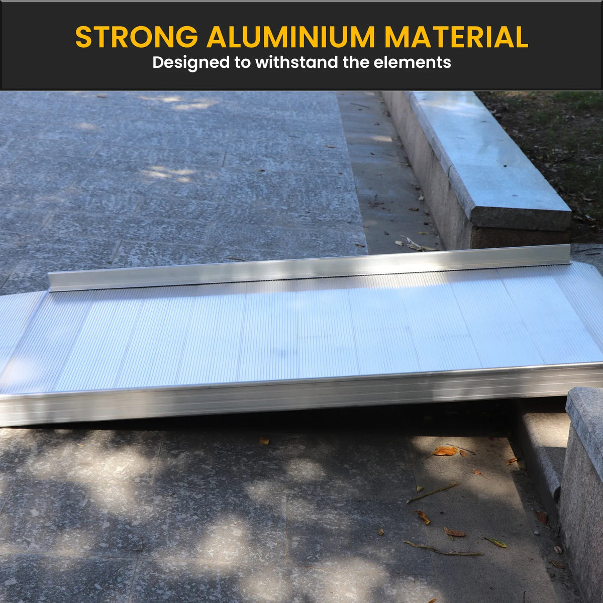 Kartrite 6ft Portable Aluminium Wheelchair Ramp Non-Slip 850lbs Heavy Duty Threshold Access Ramp for Mobility Scooter