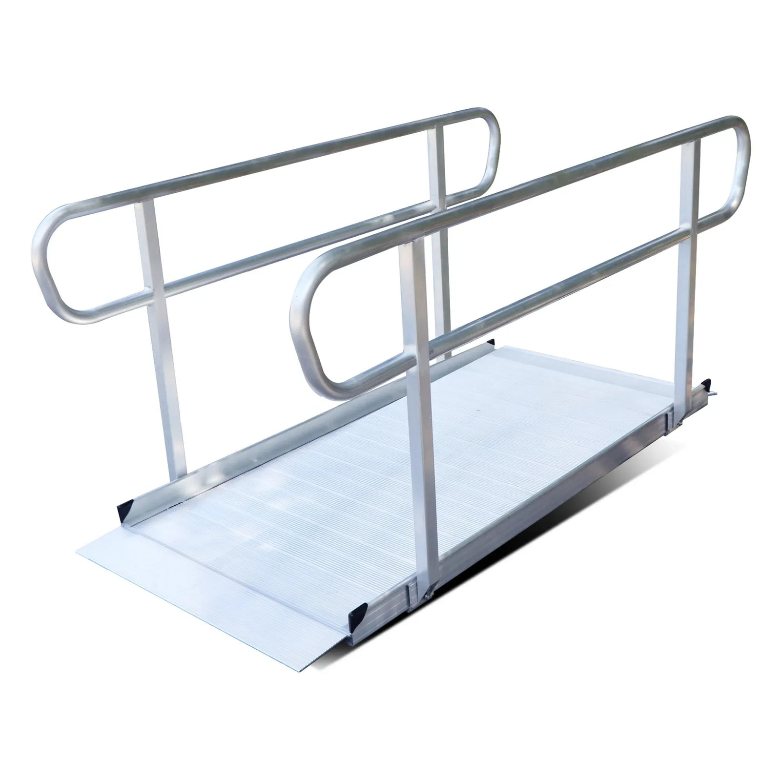 6ft Aluminium Wheelchair Ramp with Handrails 386kg Capacity 72cm Width