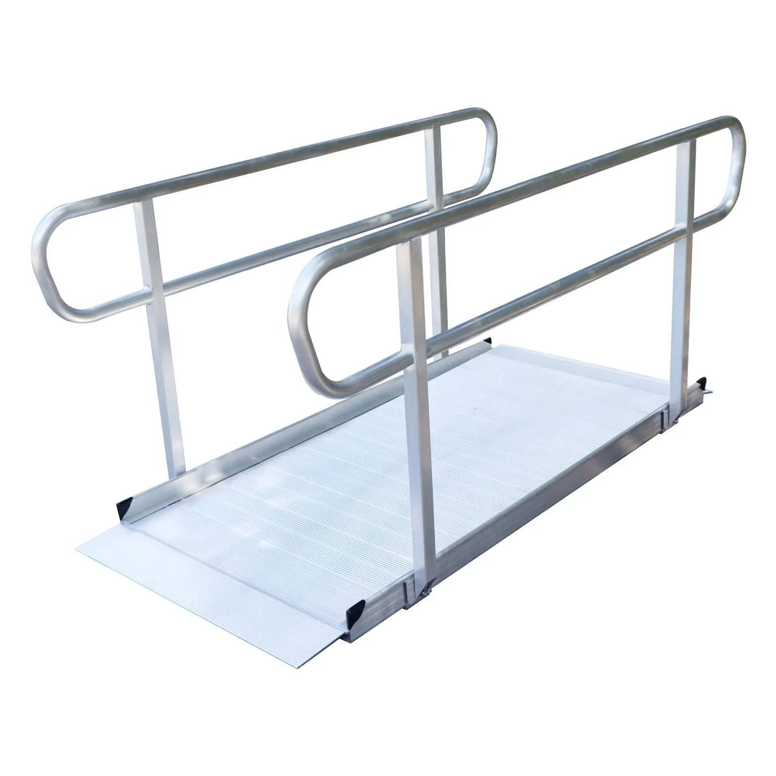 6ft Aluminium Wheelchair Ramp with Handrails 386kg Capacity 72cm Width