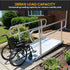 6ft Aluminium Wheelchair Ramp with Handrails 386kg Capacity 72cm Width