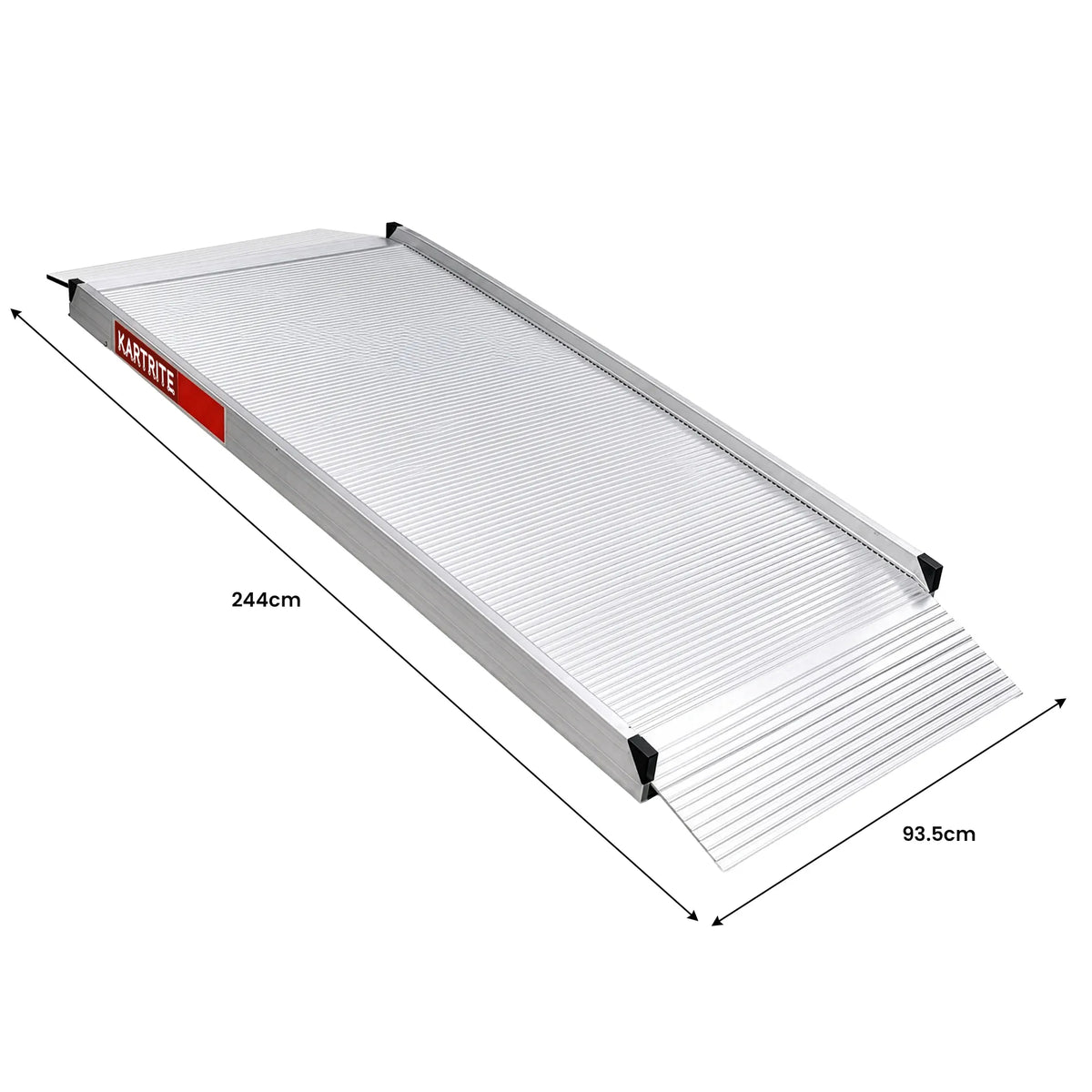 8ft Aluminium Wheelchair Ramp with Non-Slip Surface, 380kg Load Capacity