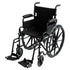 Orthonica 24 Inch Foldable Wheelchair Heavy Duty Steel Frame Manual Mobility & Disability Aid with Brakes Black
