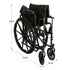 Orthonica 24 Inch Foldable Wheelchair Heavy Duty Steel Frame Manual Mobility & Disability Aid with Brakes Black