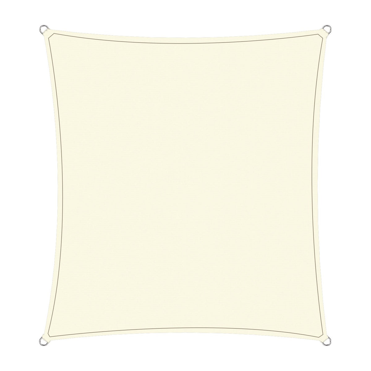 Waterproof Shade Sail 4m x 6m in Cream, 160GSM Marine Grade Fabric Design