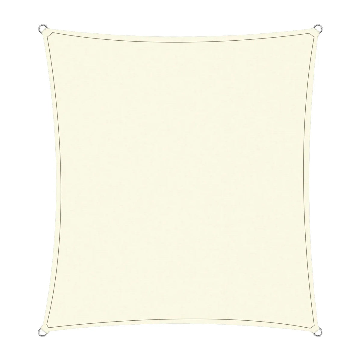 Waterproof Shade Sail 5m x 5m in Cream, 160GSM Marine Grade Fabric Design