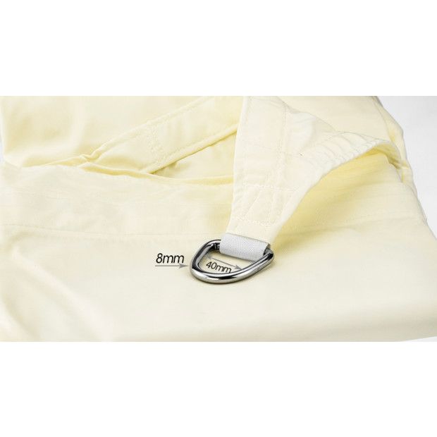 Waterproof Shade Sail 5m x 5m in Cream, 160GSM Marine Grade Fabric Design