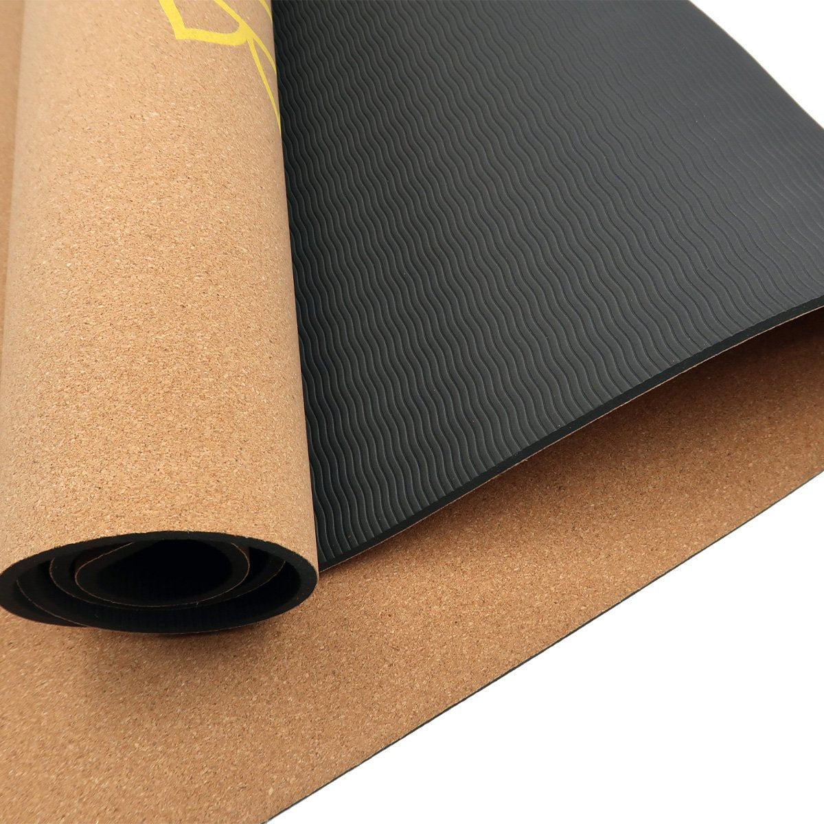 Cork Yoga Mat with Carry Straps Home Gym Pilates - Chakras