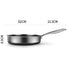 Stainless Steel Frying Pan Non-Stick Cooking Frypan Cookware 32cm Honeycomb Double Sided