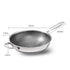 32cm 304 Stainless Steel Non-Stick Stir Fry Cooking Kitchen Honeycomb Wok Pan with Lid