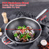 32cm 316 Stainless Steel Non-Stick Stir Fry Cooking Kitchen Wok Pan with Lid Honeycomb Double Sided