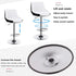Bar Stools Kitchen Bar Stool Leather Barstools Swivel Gas Lift Counter Chairs x2 BS8403 White