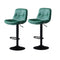 SERENITà Bar Stools Kitchen Bar Stool Leather Barstools Swivel Gas Lift Counter Chairs BS8406 Green