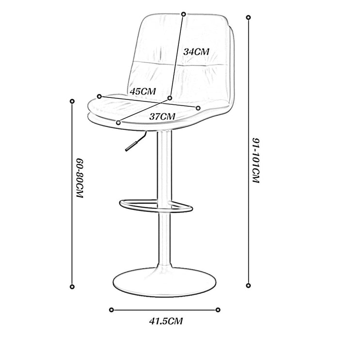 SERENITà Bar Stools Kitchen Bar Stool Leather Barstools Swivel Gas Lift Counter Chairs BS8406 Green