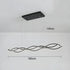 BAMDECOR A2569 1.8m Antizer Nordic Minimalist Wave Long Pendant Light (Black)