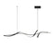 A036 Modern LED Linear Pendant Lights with Dimmable LED and Adjustable Hanging Length 120cm -Black