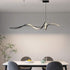 A036 Modern LED Linear Pendant Lights with Dimmable LED and Adjustable Hanging Length 120cm -Black
